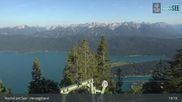 Archiviertes Webcam Bild: Blick vom Herzogstand auf den Kochelsee am 12.07.2026 um 19:40 Uhr