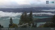 Archiviertes Webcam Bild: Blick vom Herzogstand auf den Kochelsee am 11.10.2026 um 08:23 Uhr