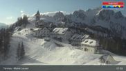 Archived webcam image showing Tarvisio - Webcam Monte Lussari on 28 Mar 2026 at 08:00