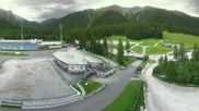 Archived webcam image showing Biathlon stadium Antholz on 15 Jun 2026 at 07:38