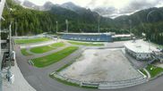 Archived webcam image showing Biathlon stadium Antholz on 15 Jun 2026 at 08:38