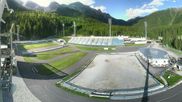 Archived webcam image showing Biathlon stadium Antholz on 15 Jun 2026 at 18:38