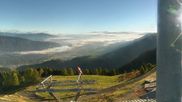 Archiviertes Webcam Bild: Skigebiet Dreiländereck: Blick auf Arnoldstein am 14.10.2026 um 08:33 Uhr