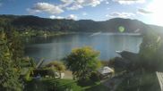 Archived webcam image showing Ossiacher See: Hotel Seerose on 12 Oct 2026 at 16:59