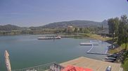 Archived webcam image showing Längsee lake on 1 Oct 2026 at 12:57