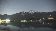 Archived webcam image showing Faaker See lake, Mittagskogel on 24 Apr 2026 at 00:53