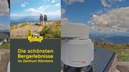 Archived webcam image showing Gerlitzen mountain summit on 14 Sep 2026 at 14:45