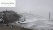 Archived webcam image showing Gitschberg Ski Resort: View Nesselbahn on 14 May 2026 at 10:30