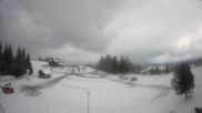 Archived webcam image showing Parking lot, skiresort Hochrindl on 22 Mar 2026 at 12:51