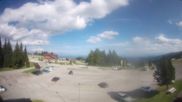 Archived webcam image showing Parking lot, skiresort Hochrindl on 19 Aug 2026 at 16:27