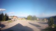 Archived webcam image showing Parking lot, skiresort Hochrindl on 19 Aug 2026 at 18:27