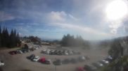 Archived webcam image showing Parking lot, skiresort Hochrindl on 18 Oct 2026 at 12:57