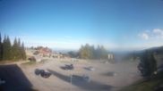 Archived webcam image showing Parking lot, skiresort Hochrindl on 18 Oct 2026 at 16:57