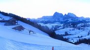 Archived webcam image showing Seiser Alm - panoramic view on 27 Feb 2026 at 06:09