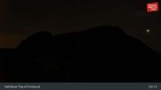 Archived webcam image showing Hafelekar - Innsbruck Nordkettenbahn on 15 Oct 2026 at 03:22