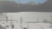 Archived webcam image showing View Freibergsee near Oberstdorf on 26 Feb 2026 at 12:54
