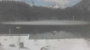 Archived webcam image showing View Freibergsee near Oberstdorf on 3 Apr 2026 at 10:11