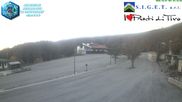 Archived webcam image showing Prati di Tivo Ski Resort - Base Station on 27 Oct 2026 at 07:37