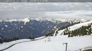 Archived webcam image showing Saalbach Hinterglemm - Mountain Hotel Seidl Alm on 12 Apr 2026 at 07:15