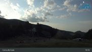 Archived webcam image showing Corno alle Scale Ski Resort - Le Rocce Chair Lift on 10 Aug 2026 at 19:53