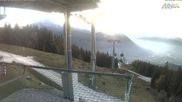 Archiviertes Webcam Bild: Königssee: Jennerbahn Mittelstation Talblick am 20.10.2026 um 18:29 Uhr