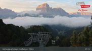Archived webcam image showing Val Gardena - Col Raiser Top Station on 18 Sep 2026 at 07:05