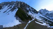 Archived webcam image showing Axamer Lizum Ski Resort: View from Birgitzköpflhaus on 3 May 2026 at 04:49