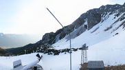 Archived webcam image showing Axamer Lizum Ski Resort: View from Birgitzköpflhaus on 3 May 2026 at 06:49