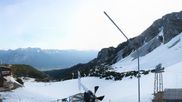 Archived webcam image showing Axamer Lizum Ski Resort: View from Birgitzköpflhaus on 3 May 2026 at 07:49