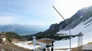 Archived webcam image showing Axamer Lizum Ski Resort: View from Birgitzköpflhaus on 10 May 2026 at 08:13