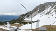 Archived webcam image showing Axamer Lizum Ski Resort: View from Birgitzköpflhaus on 10 May 2026 at 16:13