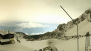 Archived webcam image showing Axamer Lizum Ski Resort: View from Birgitzköpflhaus on 17 May 2026 at 00:50