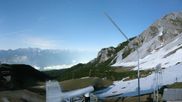 Archived webcam image showing Axamer Lizum Ski Resort: View from Birgitzköpflhaus on 24 May 2026 at 00:16