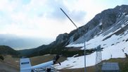 Archived webcam image showing Axamer Lizum Ski Resort: View from Birgitzköpflhaus on 24 May 2026 at 06:16