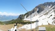 Archived webcam image showing Axamer Lizum Ski Resort: View from Birgitzköpflhaus on 24 May 2026 at 12:16