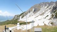 Archived webcam image showing Axamer Lizum Ski Resort: View from Birgitzköpflhaus on 24 May 2026 at 14:16