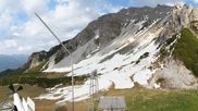Archived webcam image showing Axamer Lizum Ski Resort: View from Birgitzköpflhaus on 24 May 2026 at 18:16