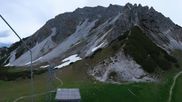 Archived webcam image showing Axamer Lizum Ski Resort: View from Birgitzköpflhaus on 4 Jun 2026 at 20:41