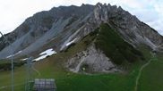 Archived webcam image showing Axamer Lizum Ski Resort: View from Birgitzköpflhaus on 7 Jun 2026 at 06:09