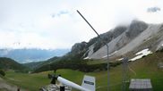 Archived webcam image showing Axamer Lizum Ski Resort: View from Birgitzköpflhaus on 7 Jun 2026 at 10:09