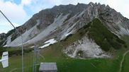 Archived webcam image showing Axamer Lizum Ski Resort: View from Birgitzköpflhaus on 7 Jun 2026 at 14:09