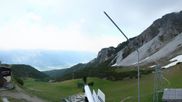 Archived webcam image showing Axamer Lizum Ski Resort: View from Birgitzköpflhaus on 7 Jun 2026 at 16:09