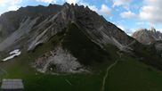 Archived webcam image showing Axamer Lizum Ski Resort: View from Birgitzköpflhaus on 14 Jun 2026 at 06:05