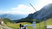 Archived webcam image showing Axamer Lizum Ski Resort: View from Birgitzköpflhaus on 5 Jul 2026 at 08:56