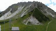 Archived webcam image showing Axamer Lizum Ski Resort: View from Birgitzköpflhaus on 5 Jul 2026 at 12:56