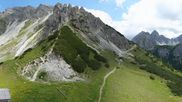 Archived webcam image showing Axamer Lizum Ski Resort: View from Birgitzköpflhaus on 5 Jul 2026 at 14:56