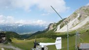 Archived webcam image showing Axamer Lizum Ski Resort: View from Birgitzköpflhaus on 19 Jul 2026 at 16:31