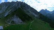 Archived webcam image showing Axamer Lizum Ski Resort: View from Birgitzköpflhaus on 2 Aug 2026 at 04:36