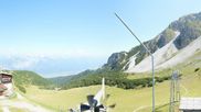 Archived webcam image showing Axamer Lizum Ski Resort: View from Birgitzköpflhaus on 2 Aug 2026 at 12:36