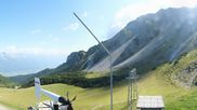 Archived webcam image showing Axamer Lizum Ski Resort: View from Birgitzköpflhaus on 9 Aug 2026 at 10:12